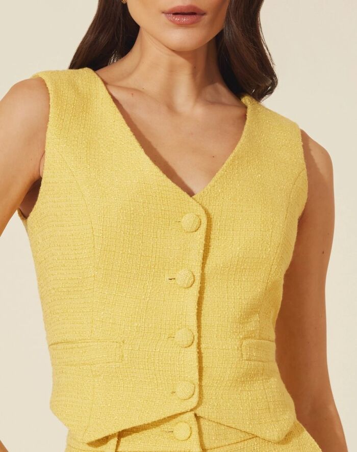Imagem de Colete Adelaide Amarelo Amissima