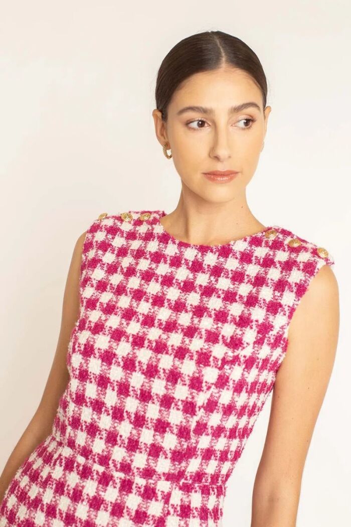 Imagem de Vestido Mini Tweed Pink La Chocolê