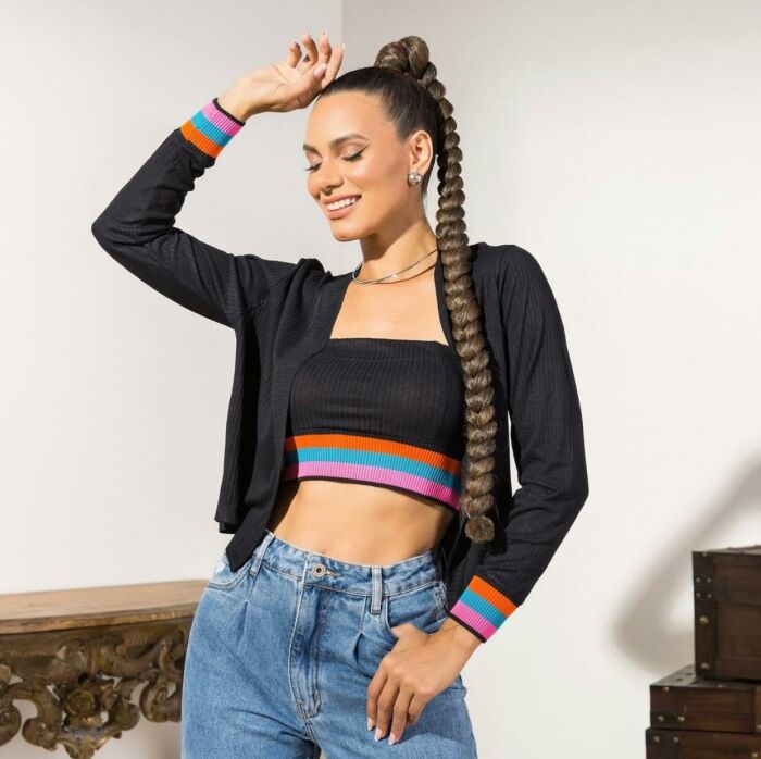 Imagem de Twin Set Alana Preto Desnude