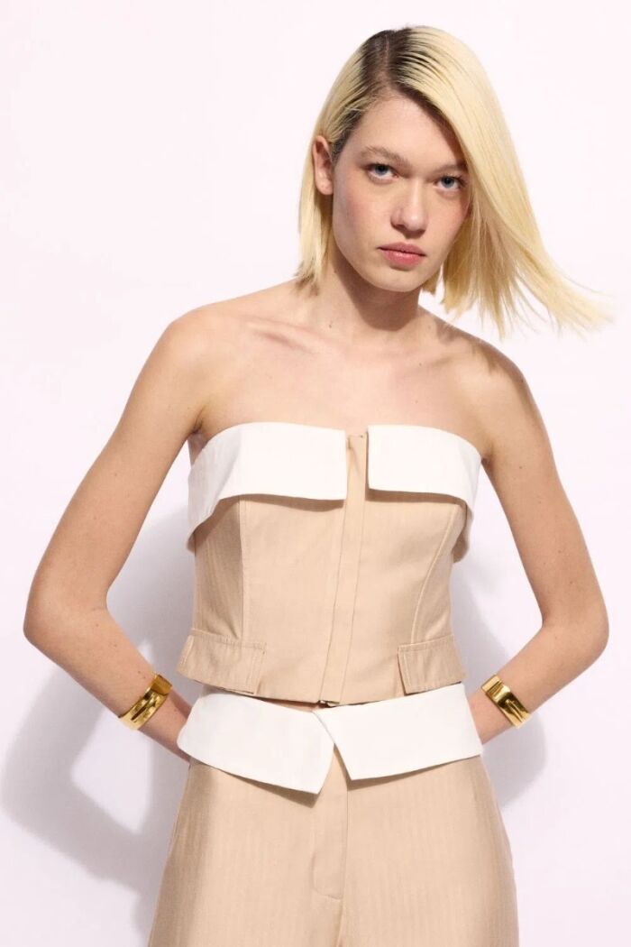 Imagem de Corselet Thais Caqui Latte Le Blog