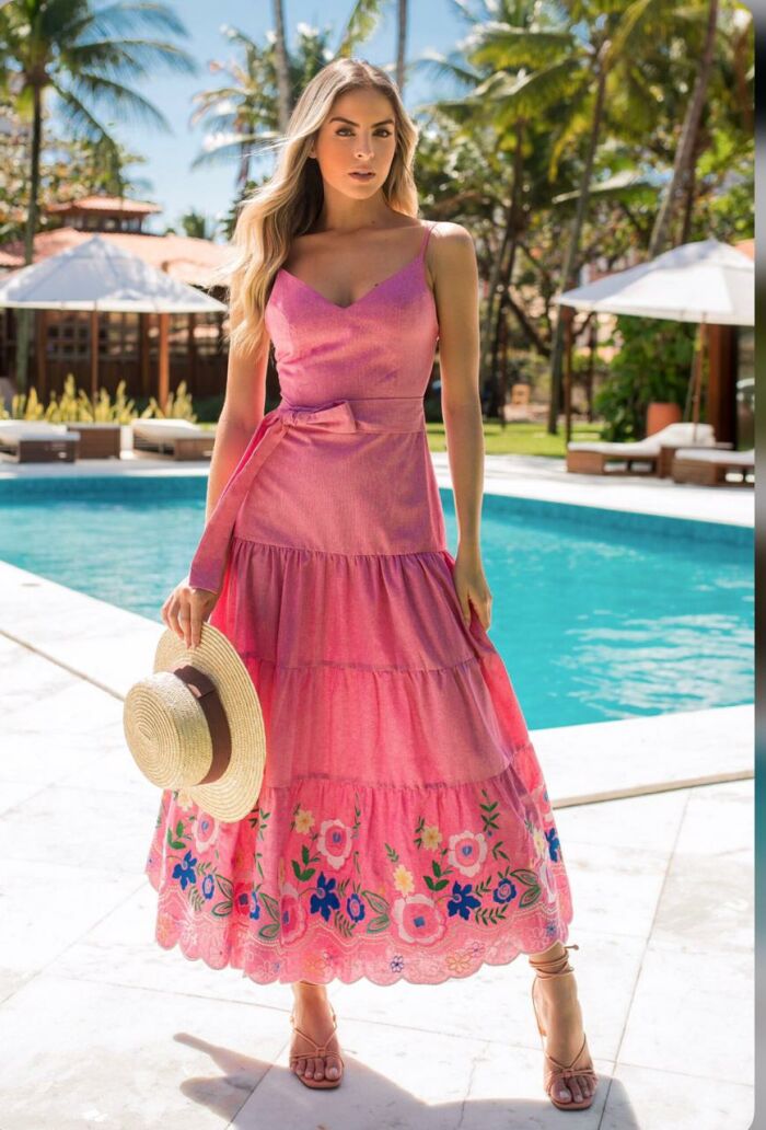 Imagem de Mariana Vestido Rosa Marie Mercié