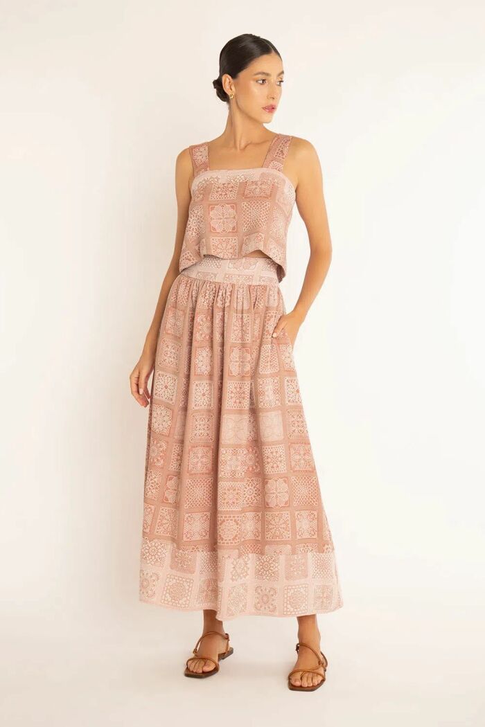 Imagem de Conjunto Estampa Renda Vermelho La Chocolê