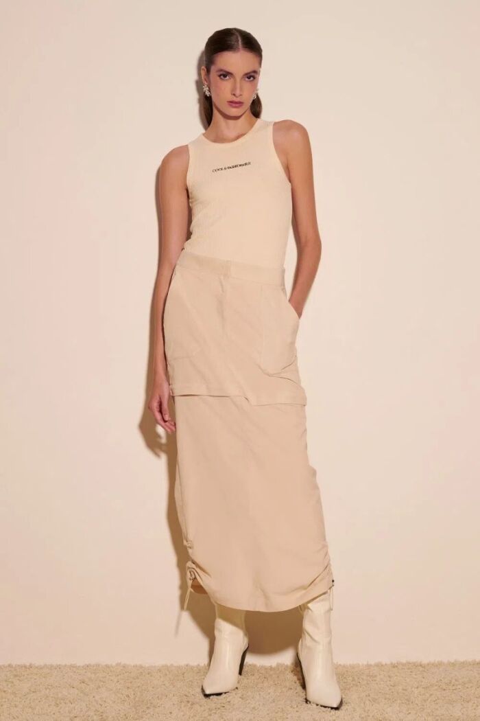 Imagem de Saia Sabrina Bege Le Blog