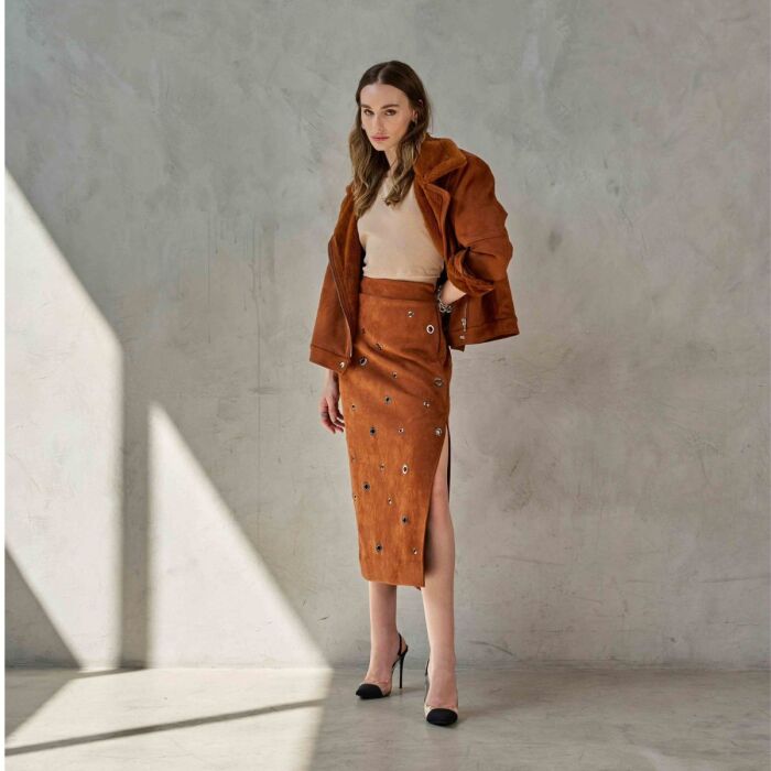 Imagem de Saia Silvia Caramelo Raizz