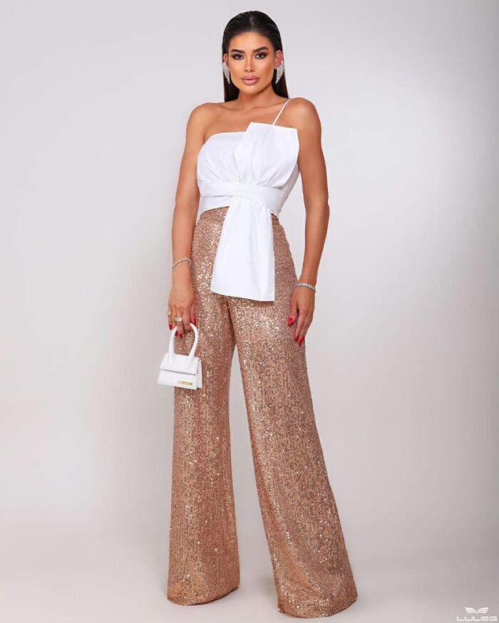 Imagem de Calça Pantalona De Paetê Luleg