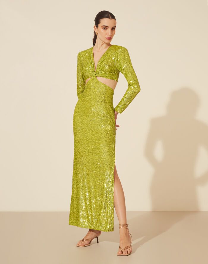 Imagem de Vestido Longo Olívia Verde Amissima