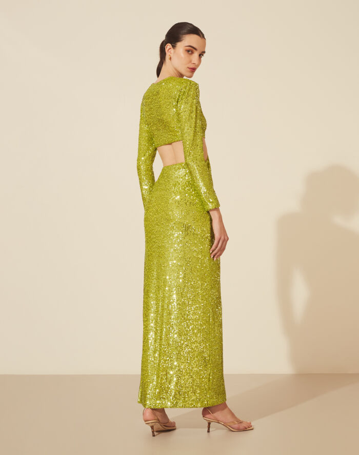 Imagem de Vestido Longo Olívia Verde Amissima