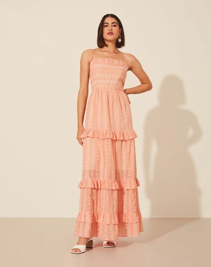 Imagem de Vestido Longo Demetra Laranja Amissima