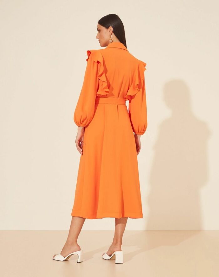 Imagem de Vestido Mídi Aria Laranja Amissima