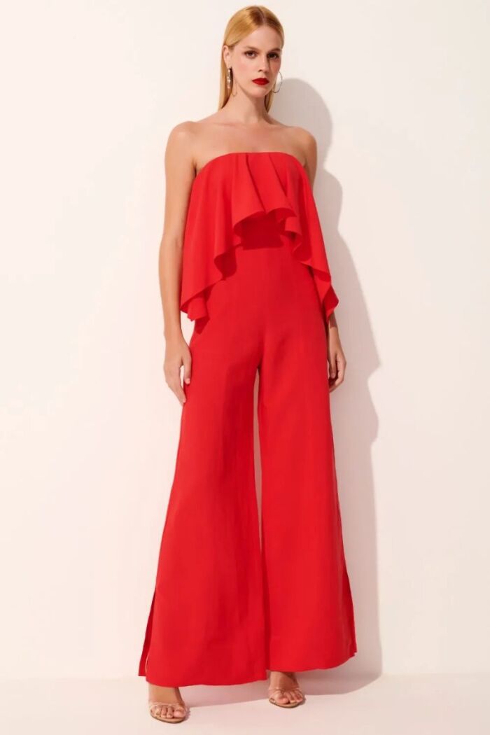 Imagem de Macacão Aretha Vermelho Le Blog