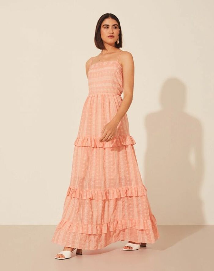 Imagem de Vestido Longo Demetra Laranja Amissima