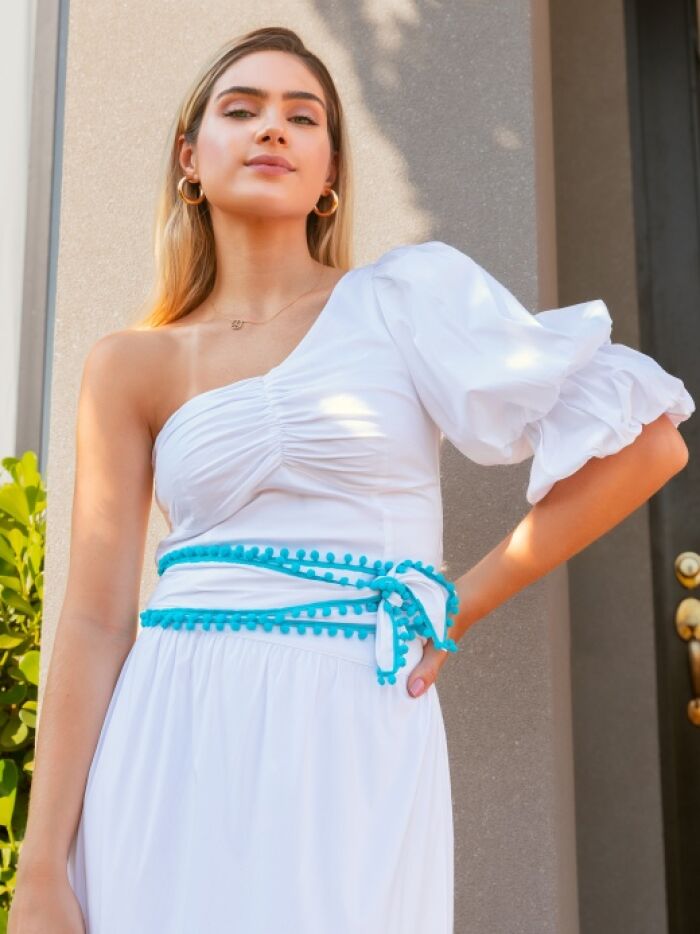 Imagem de Saia Tricoline com Faixa Luzia Fazzolli