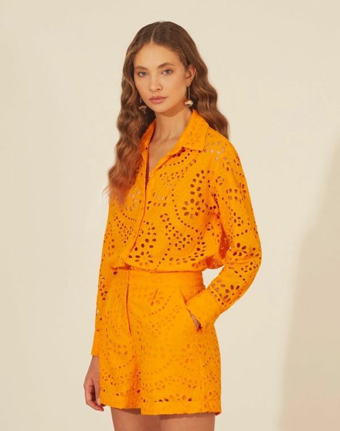 Imagem de Camisa Capri Laranja Amissima