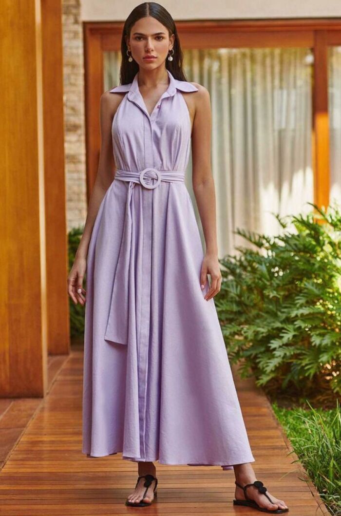 Imagem de Vestido Sobretudo Lilás Zen