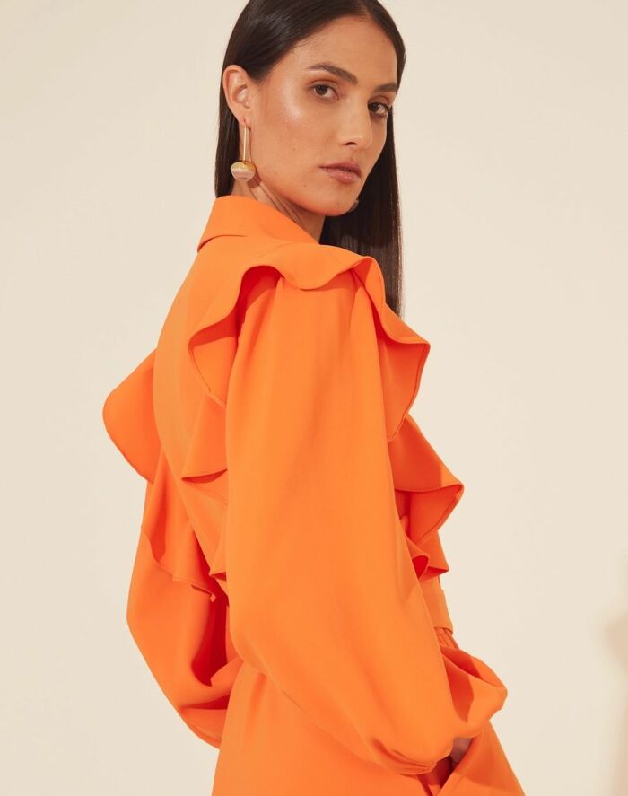 Imagem de Vestido Mídi Aria Laranja Amissima