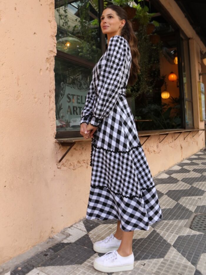 Imagem de Vestido Flanela Xadrez Luzia Fazzolli