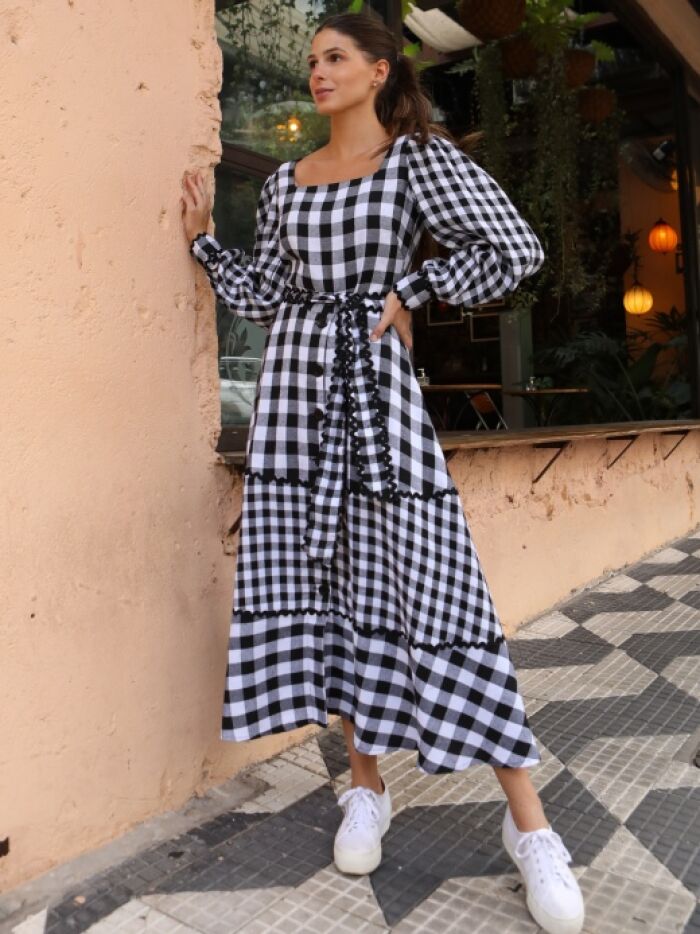 Imagem de Vestido Flanela Xadrez Luzia Fazzolli