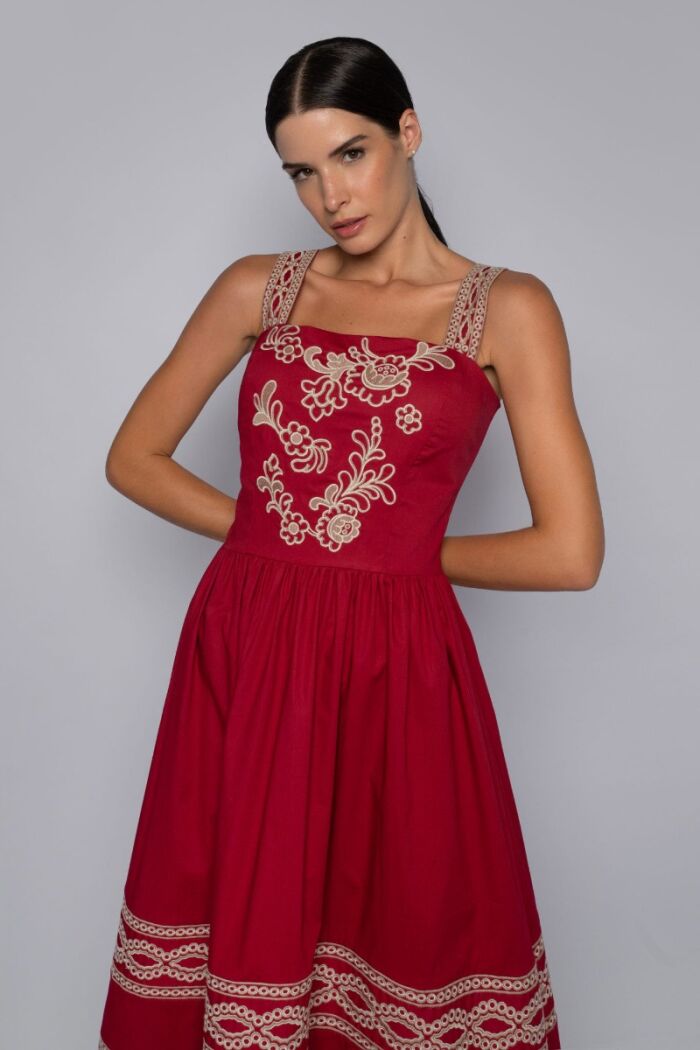Imagem de Vestido Mel Vermelho Marie Mercié