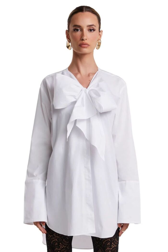 Imagem de Camisa Manga Longa Com Amarração No Decote Zen