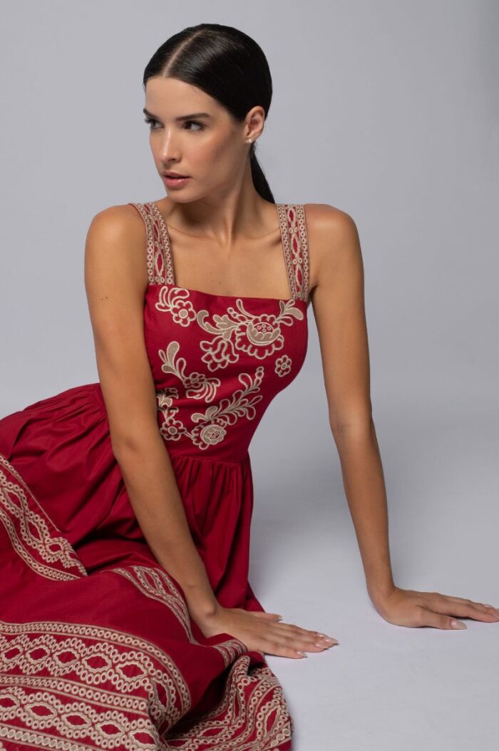 Imagem de Vestido Mel Vermelho Marie Mercié