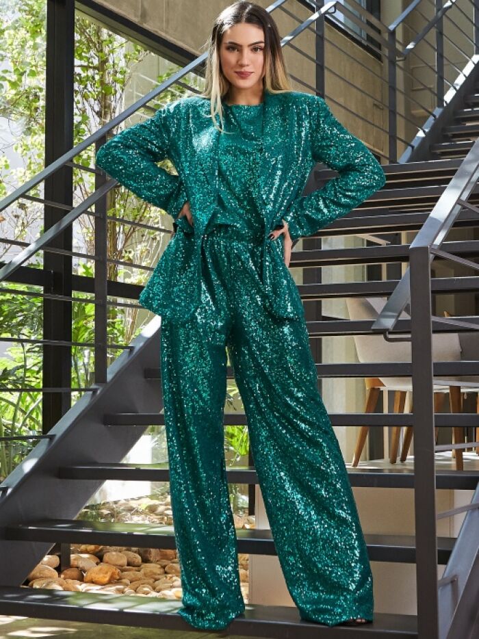 Imagem de Blazer Paetê Verde