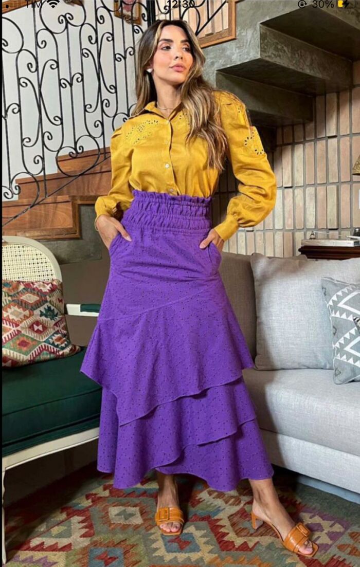 Imagem de Saia Anne Aquarella