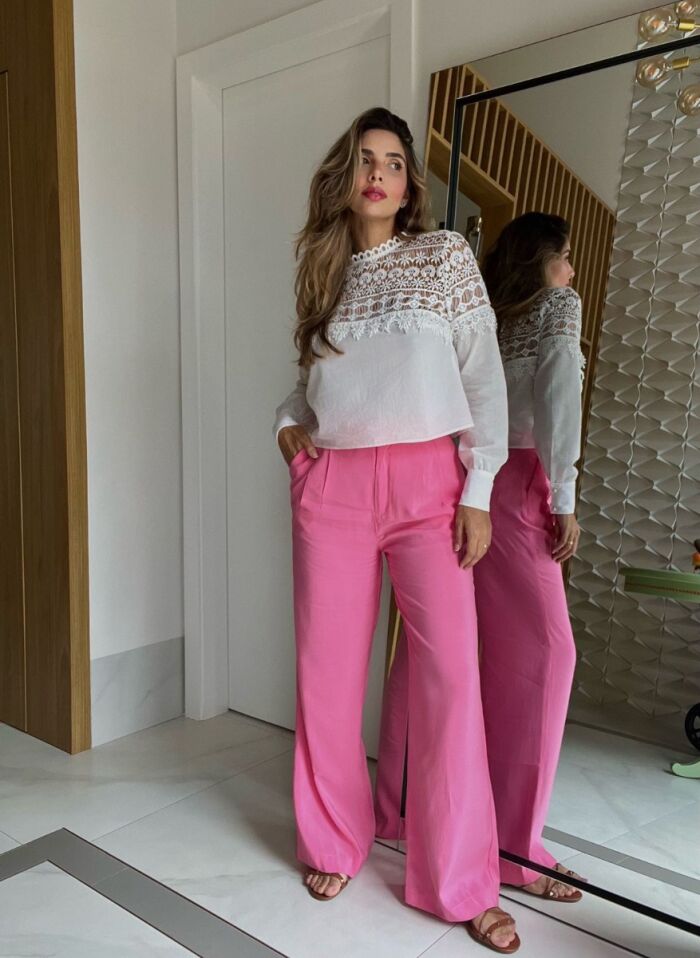 Imagem de Calça Wide Cupro Olívia