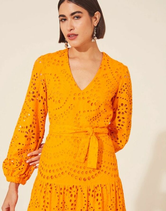Imagem de Vestido Mídi Estelle Laranja Amissima