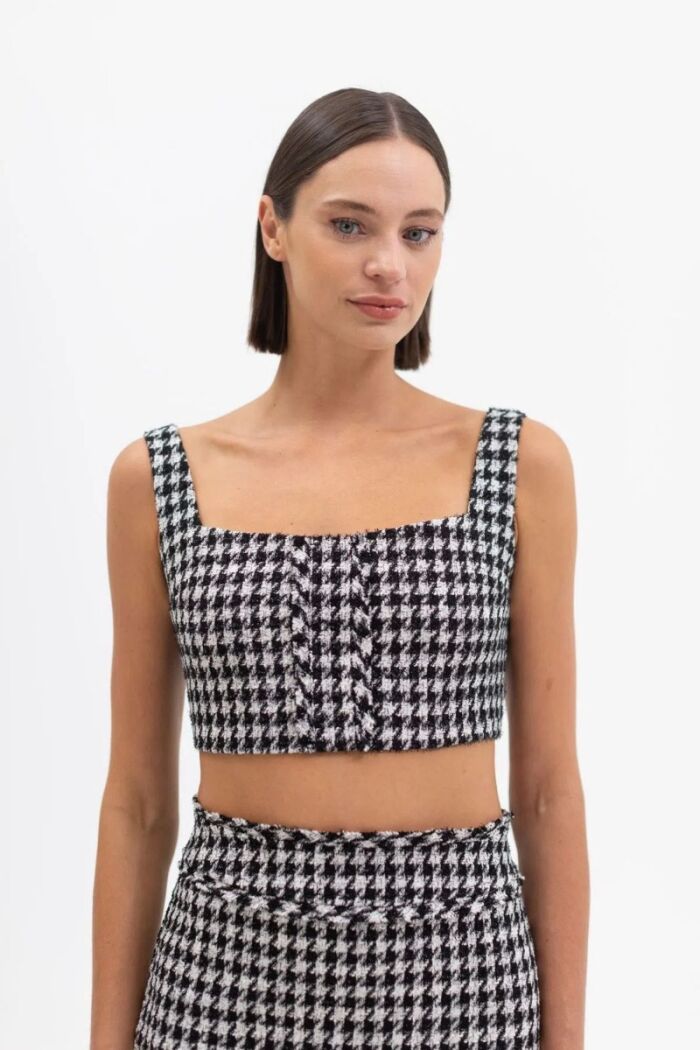 Imagem de Top Tweed Preto La Chocolê