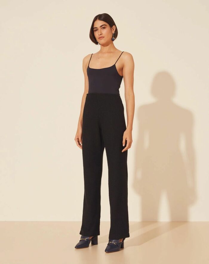 Imagem de Calça Tweed Eduarda Preta Amissima