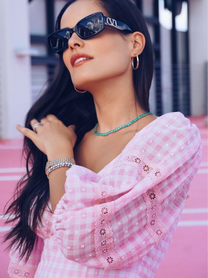 Imagem de Vestido Chiffon Vichy Luzia Fazzolli