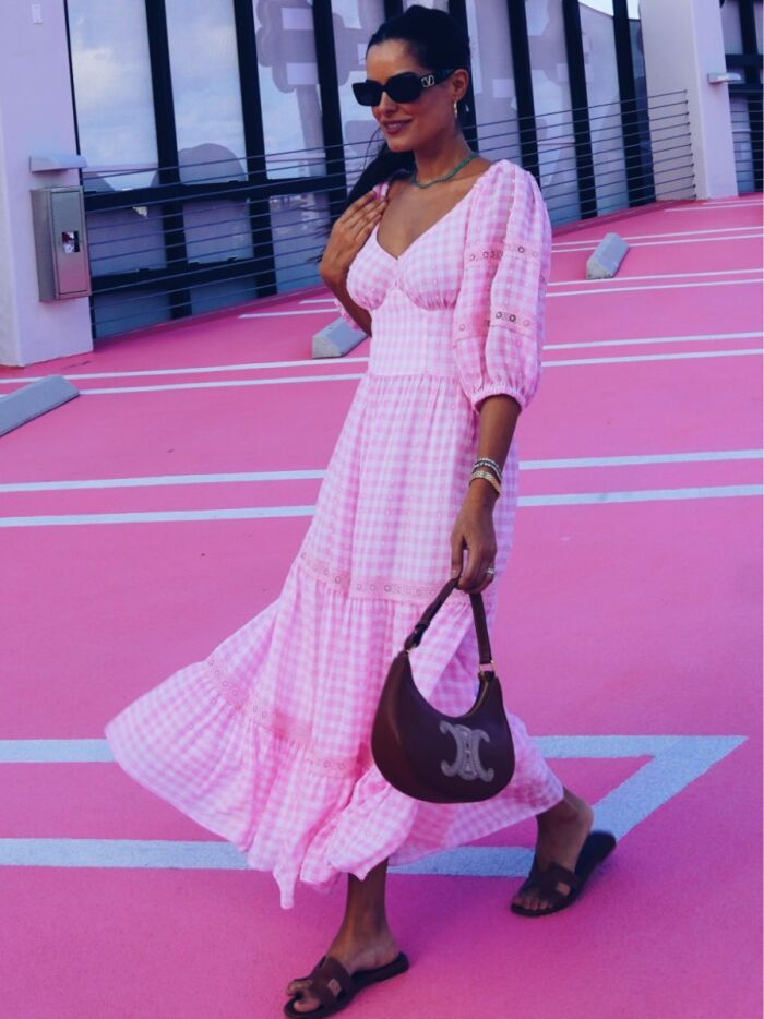 Imagem de Vestido Chiffon Vichy Luzia Fazzolli