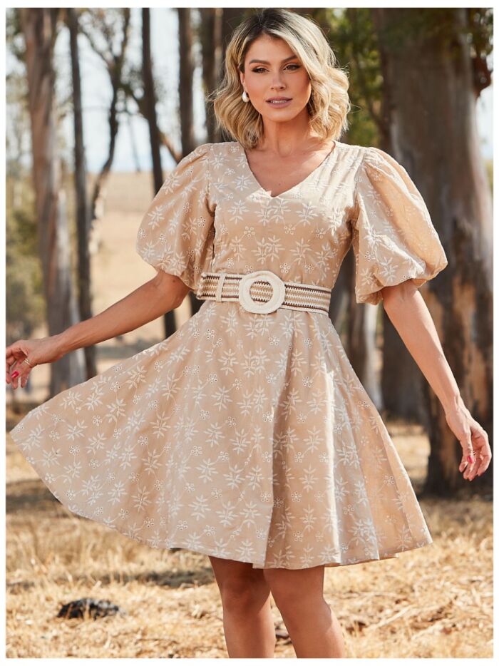 Imagem de Vestido Laise Com Cinto Luzia Fazzolli
