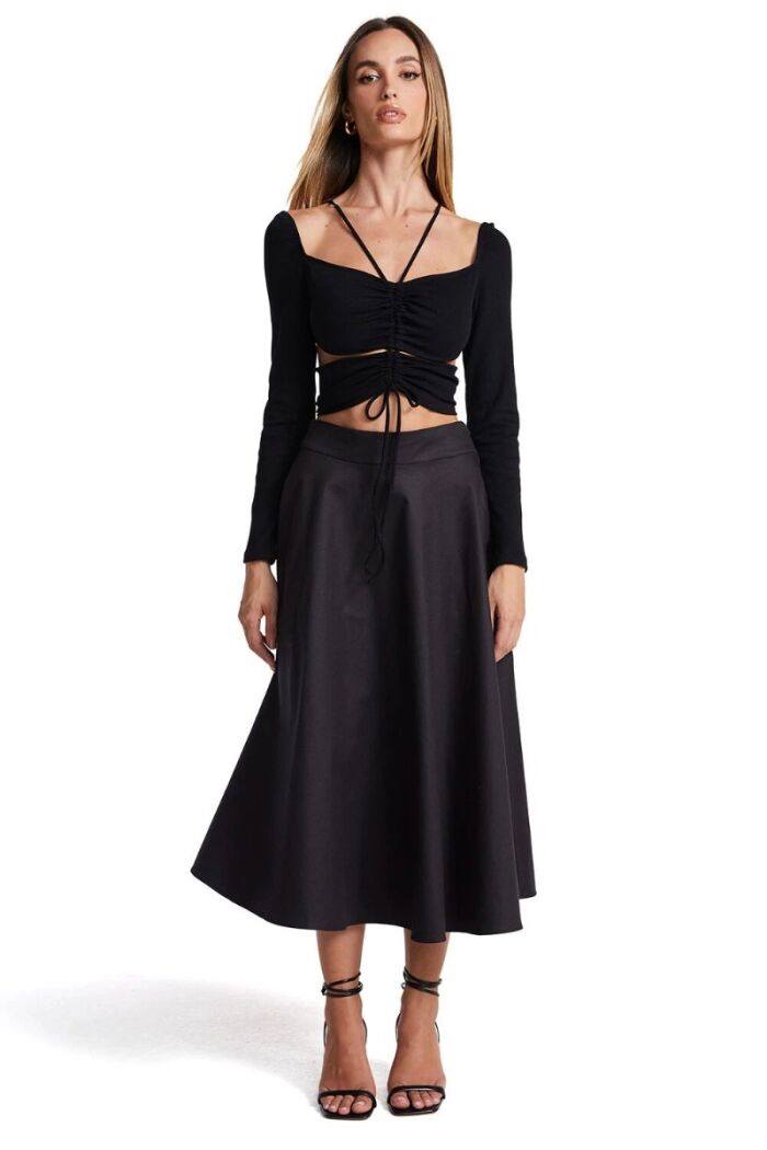 Imagem de Blusa Manga Longa Canelta Busto Preto Zen