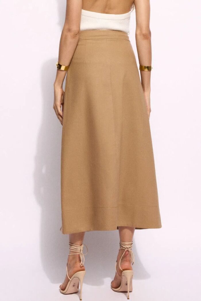 Imagem de Saia Amália Caqui Latte Le Blog