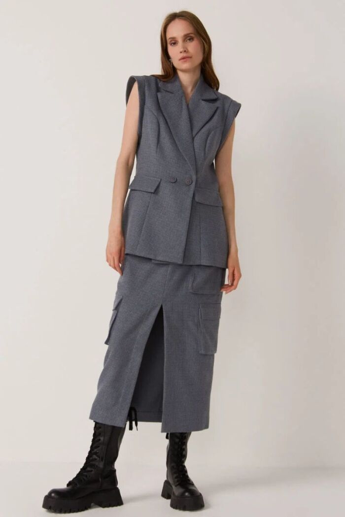 Imagem de Saia Betina Cinza Le Blog