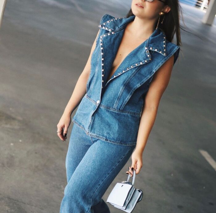 Imagem de Colete Raika Gomes Trama Jeans