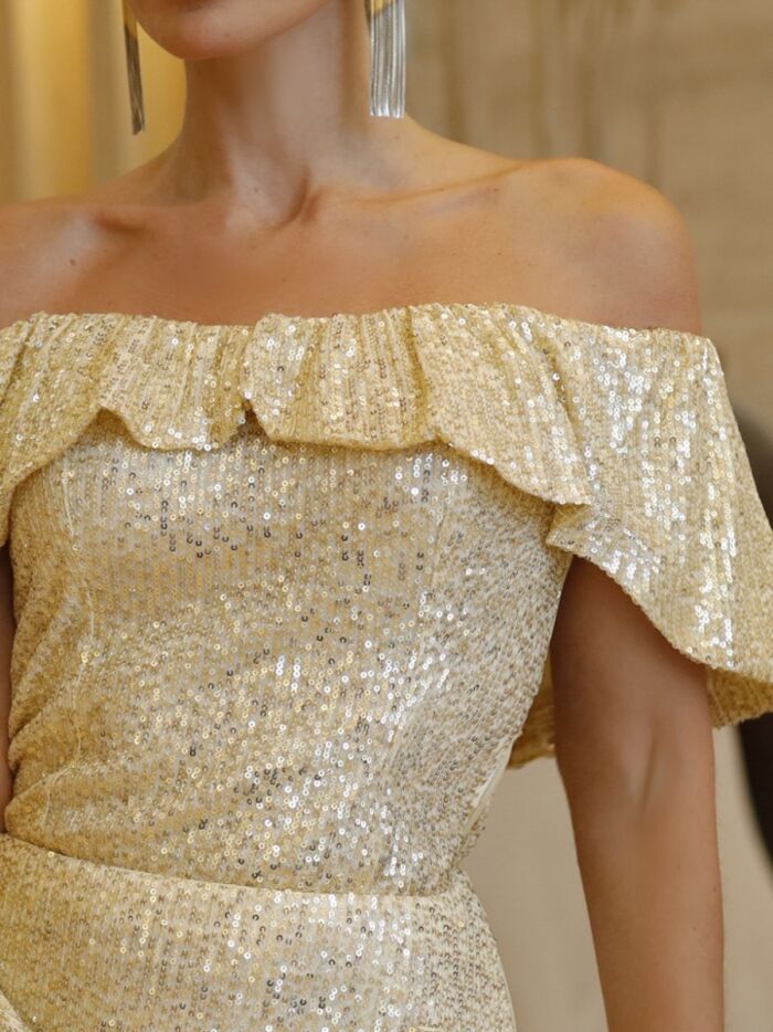 Imagem de Top Paetê Dourado Luzia Fazzolli