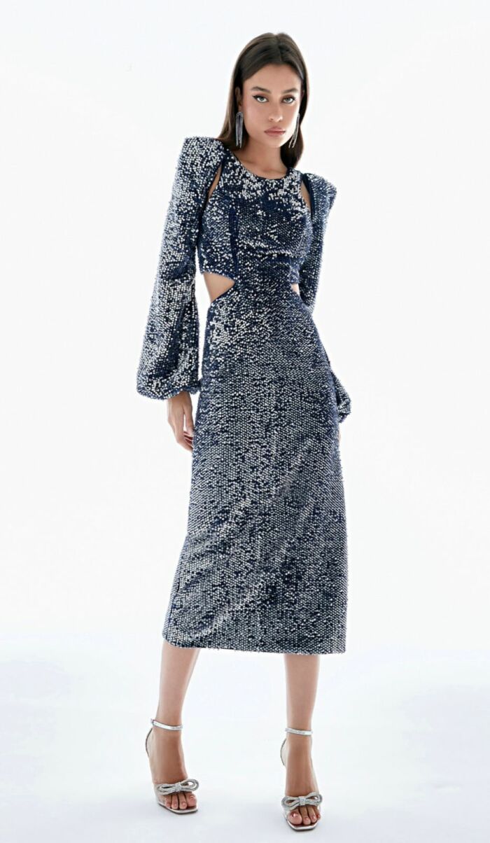 Imagem de Vestido Paetê Veludo Regina Salomão