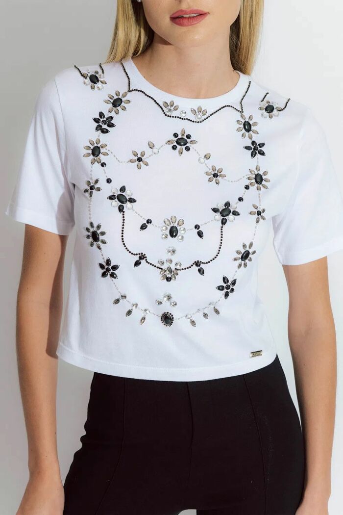 Imagem de Blusa Cropped Bordada Sabik Blessed