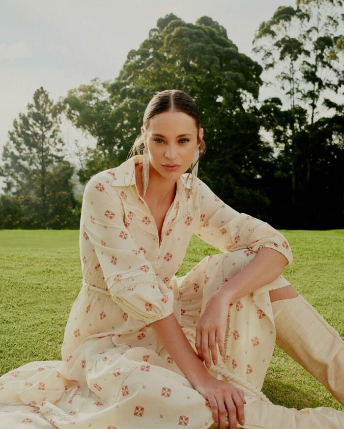 Imagem de Vestido Voil Estampado Off Esmeral