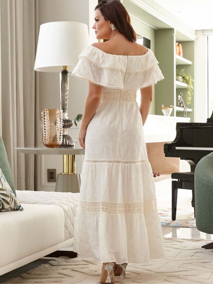 Imagem de Vestido Laise Com Entremeios Luzia Fazzolli