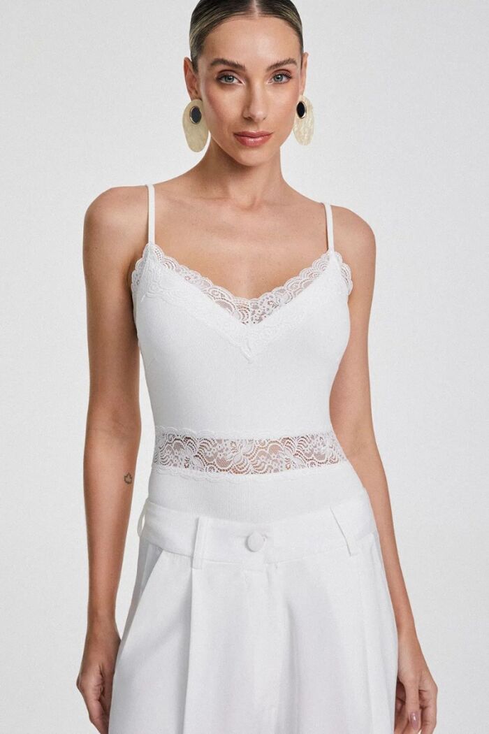 Imagem de Body De Alça Com Detalhe de Renda Busto Zen