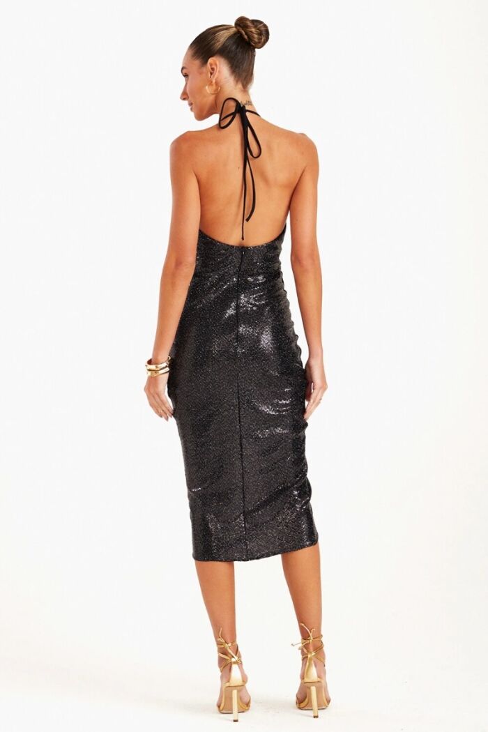 Imagem de Vestido Mídi decote V Franzido Frontal Zen