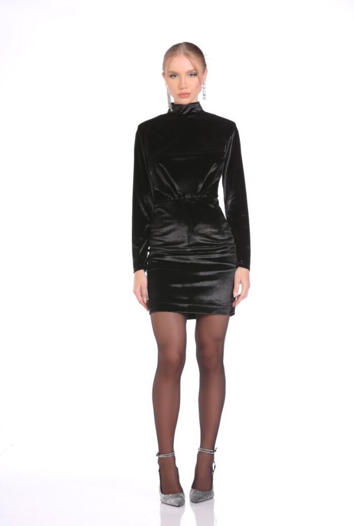 Imagem de Vestido Curto Veludo Luleg