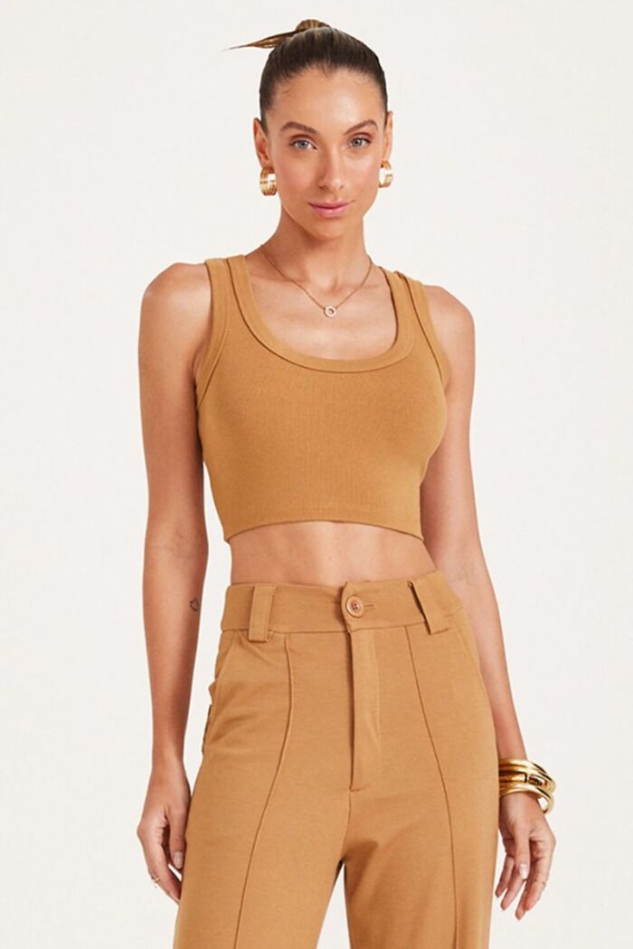 Imagem de Cropped Nadador Canelado Kaki Zen