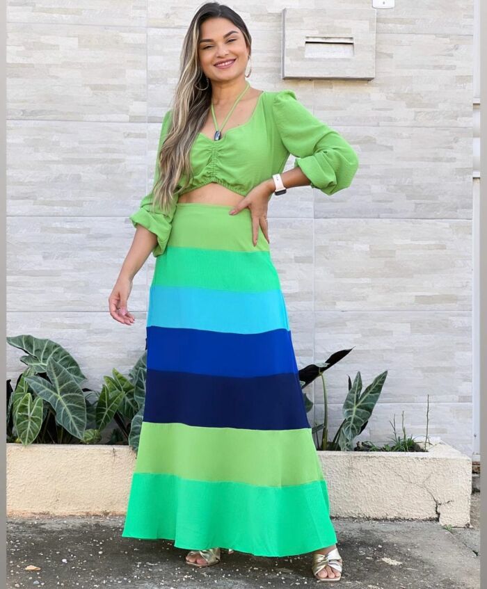 Imagem de Conjunto Verde Com Listras Regina Salomão