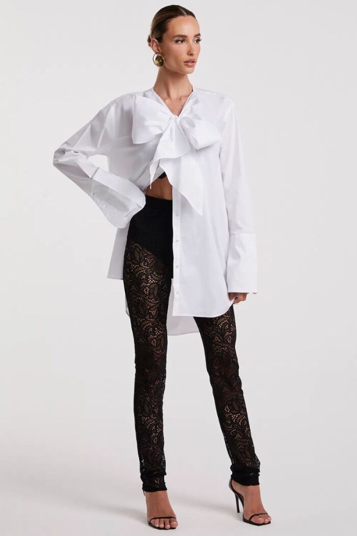 Imagem de Camisa Manga Longa Com Amarração No Decote Zen