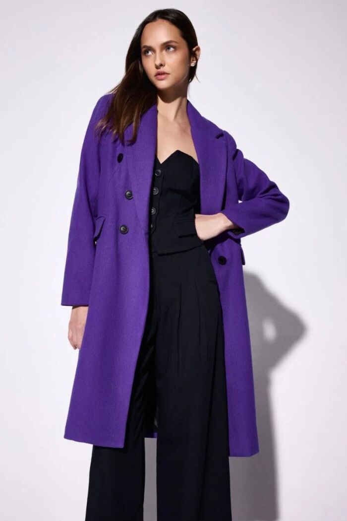 Imagem de Casaco Hellen Roxo Le Blog