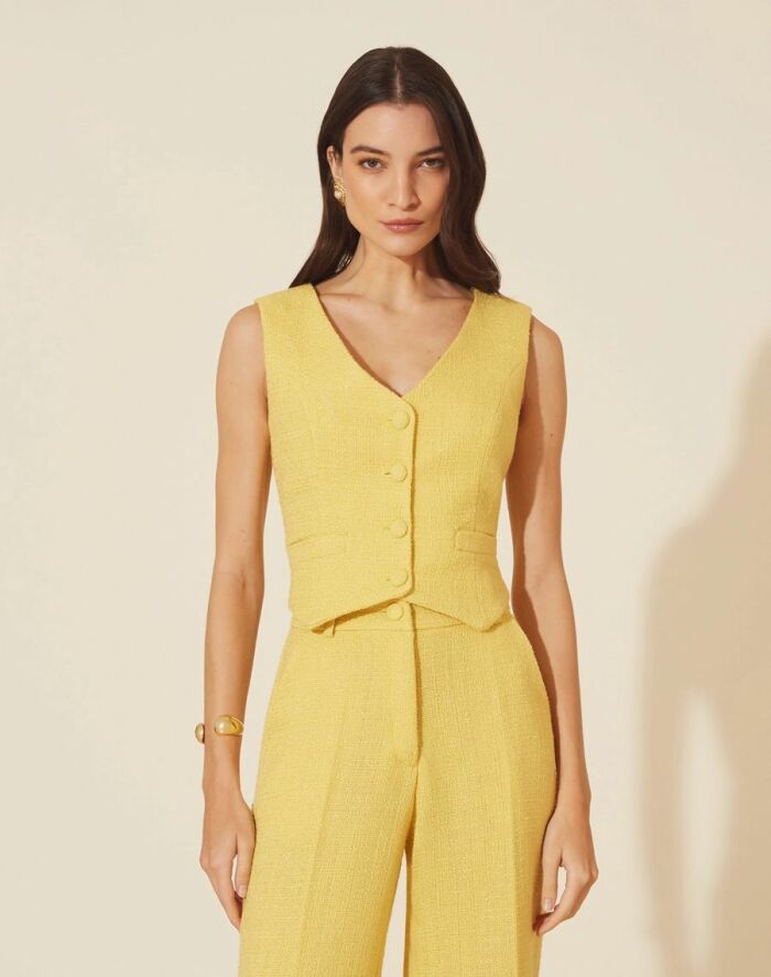 Imagem de Colete Adelaide Amarelo Amissima